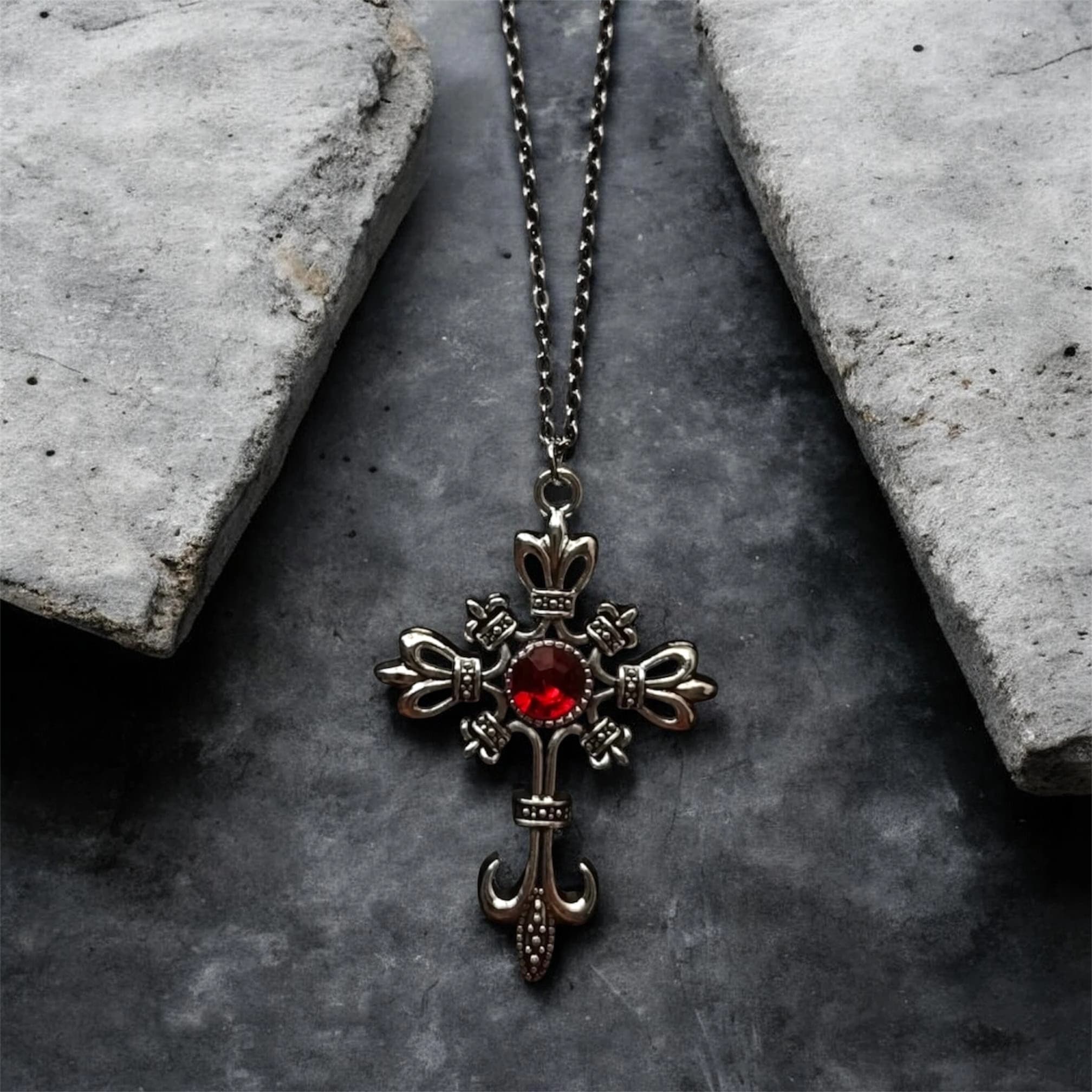 Scarlet Cross Necklace