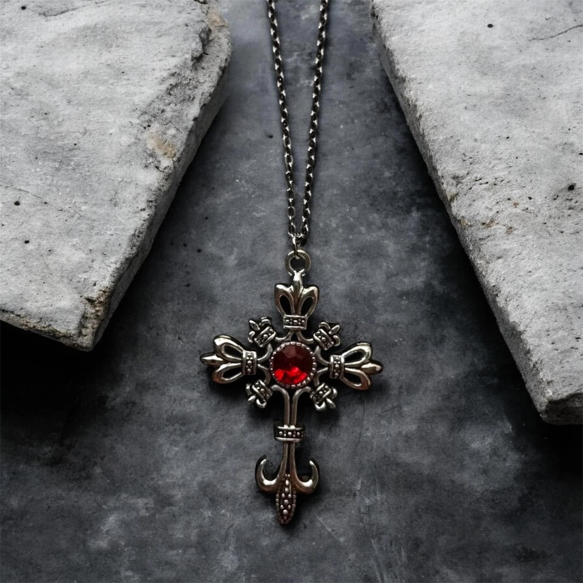 Scarlet Cross Necklace