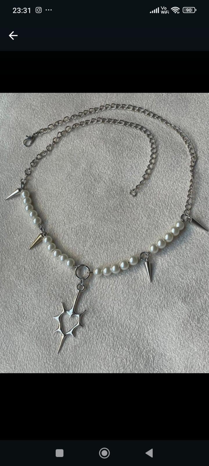 Seolbit spiked heart Necklace