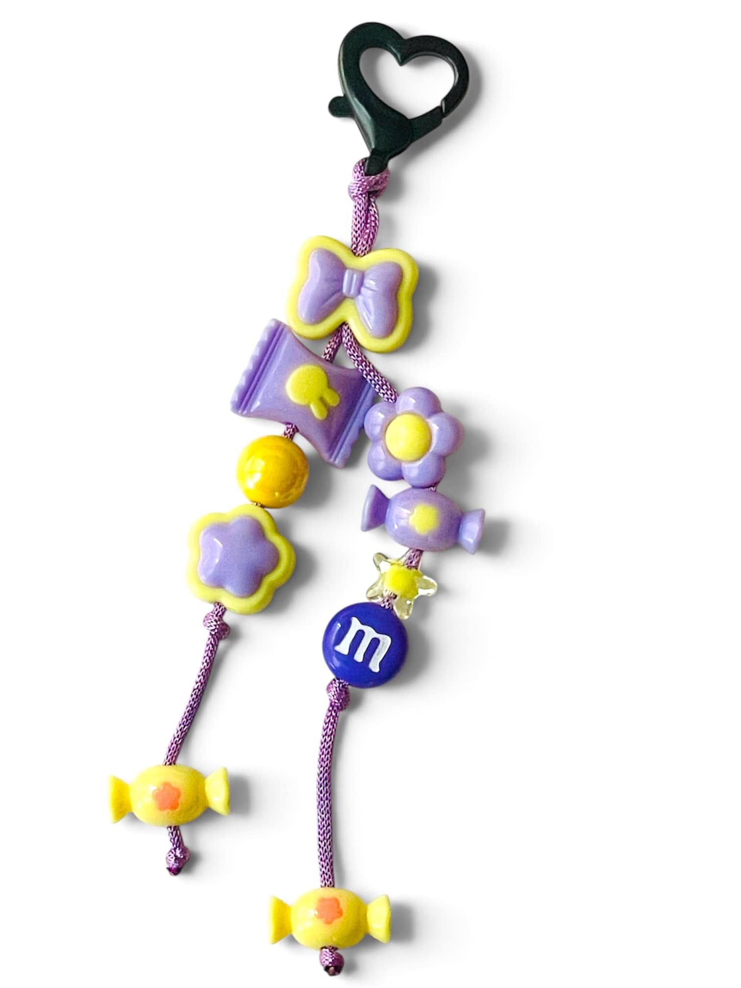 Purple Sweet Treats Bag Charm with Heart Clasp | Kawaii Y2K Keychain