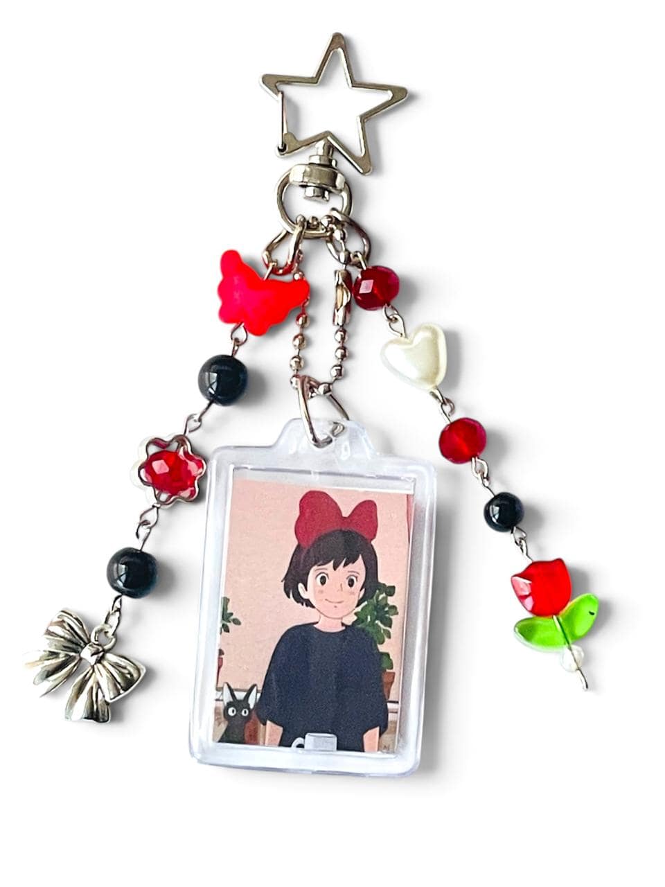 Handmade Studio Ghibli Kiki & Jiji Keychain | Anime Bag Charm