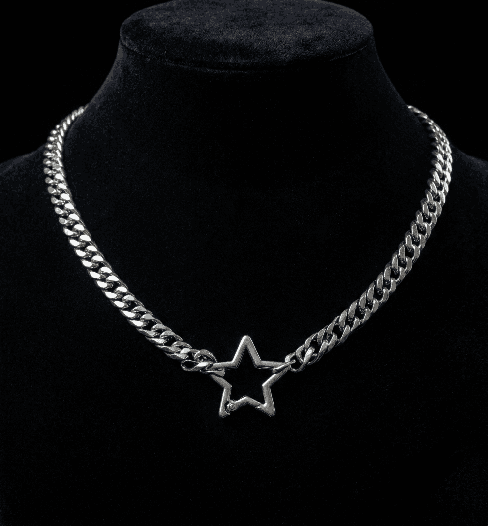 Astral Star Clasp Curb Chain Choker — image 2