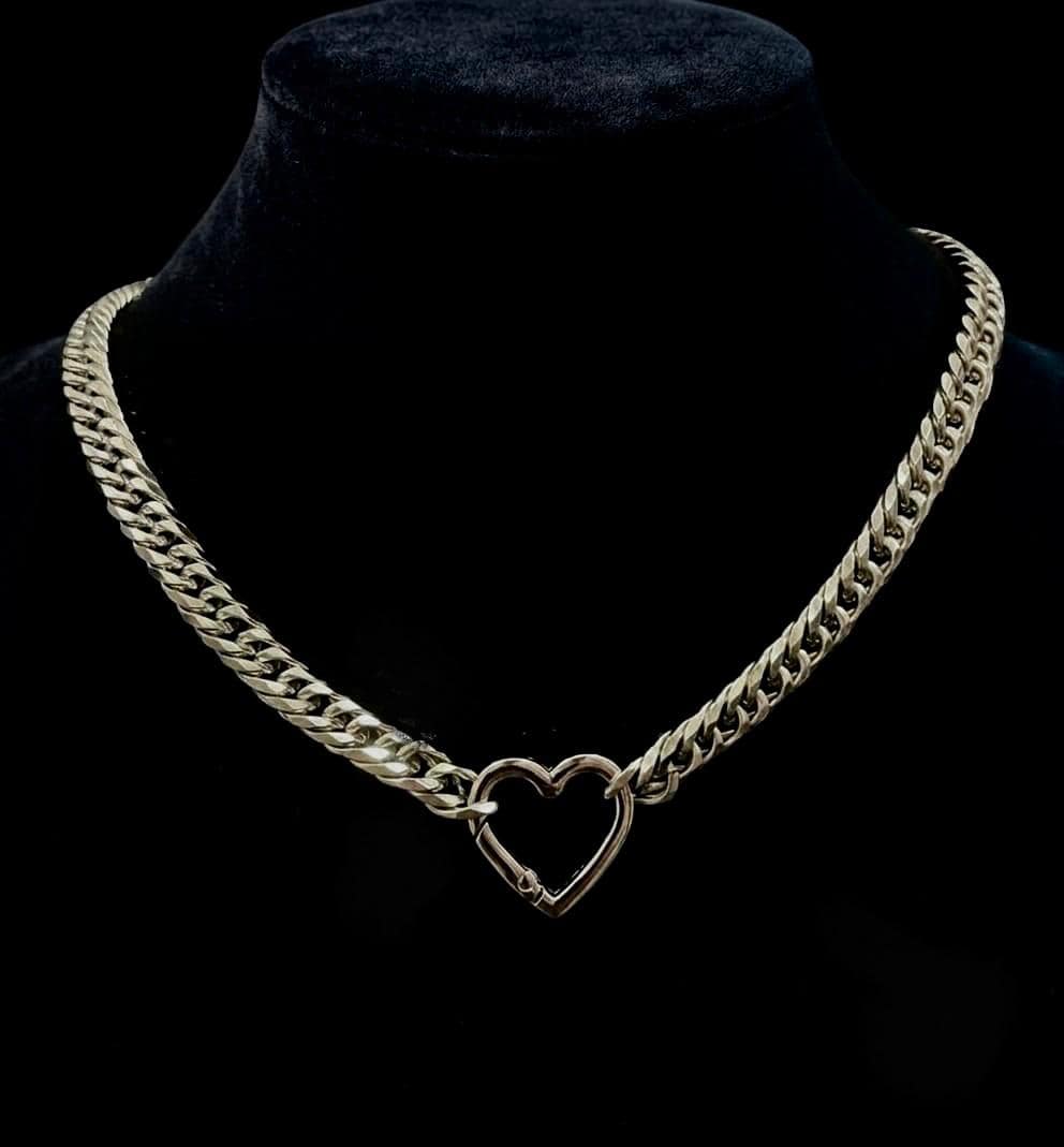 Heart Carabiner Curb Chain Choker — image 2