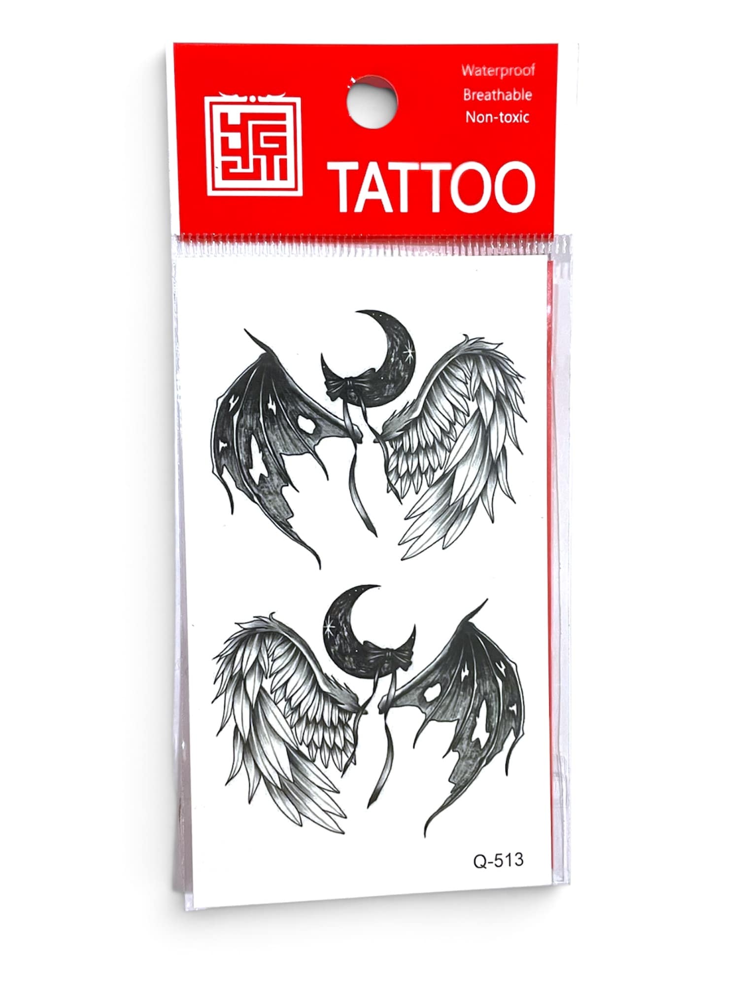 Celestial Angel & Bat Wings Tattoo