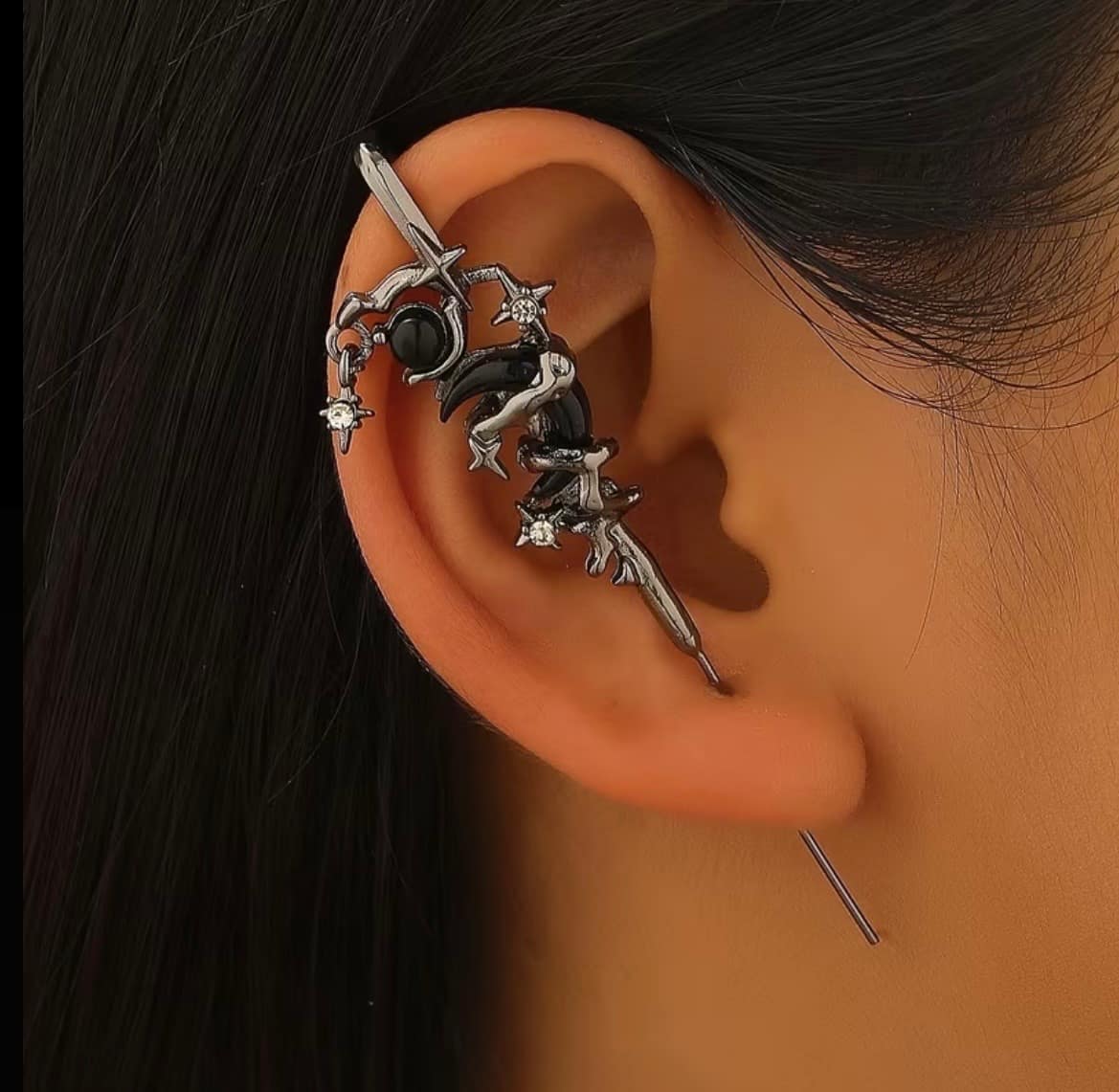 Black Arcana Ear Cuff,