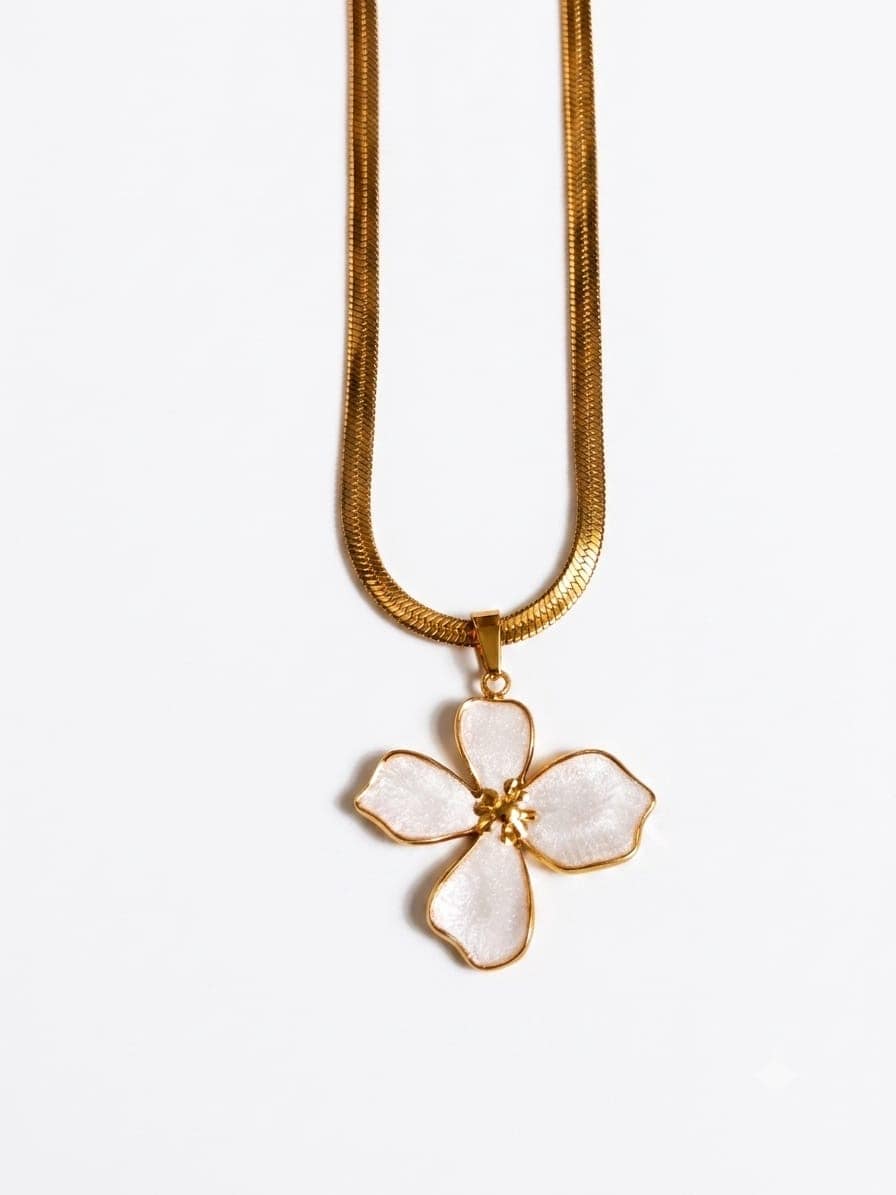 Eloise Necklace-Tarnish-Resistant Floral Necklace
