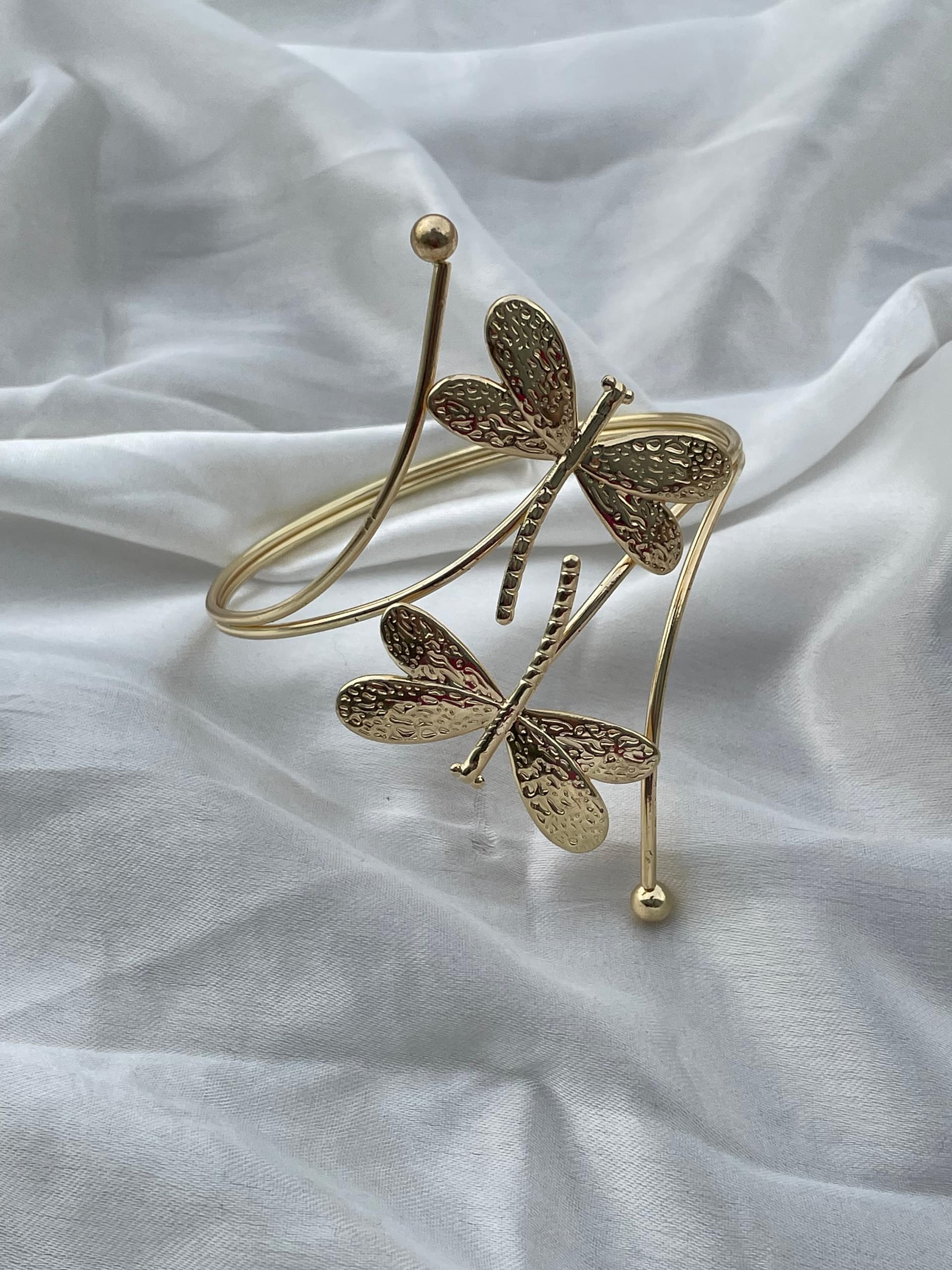 Golden Dragonfly Arm Cuff