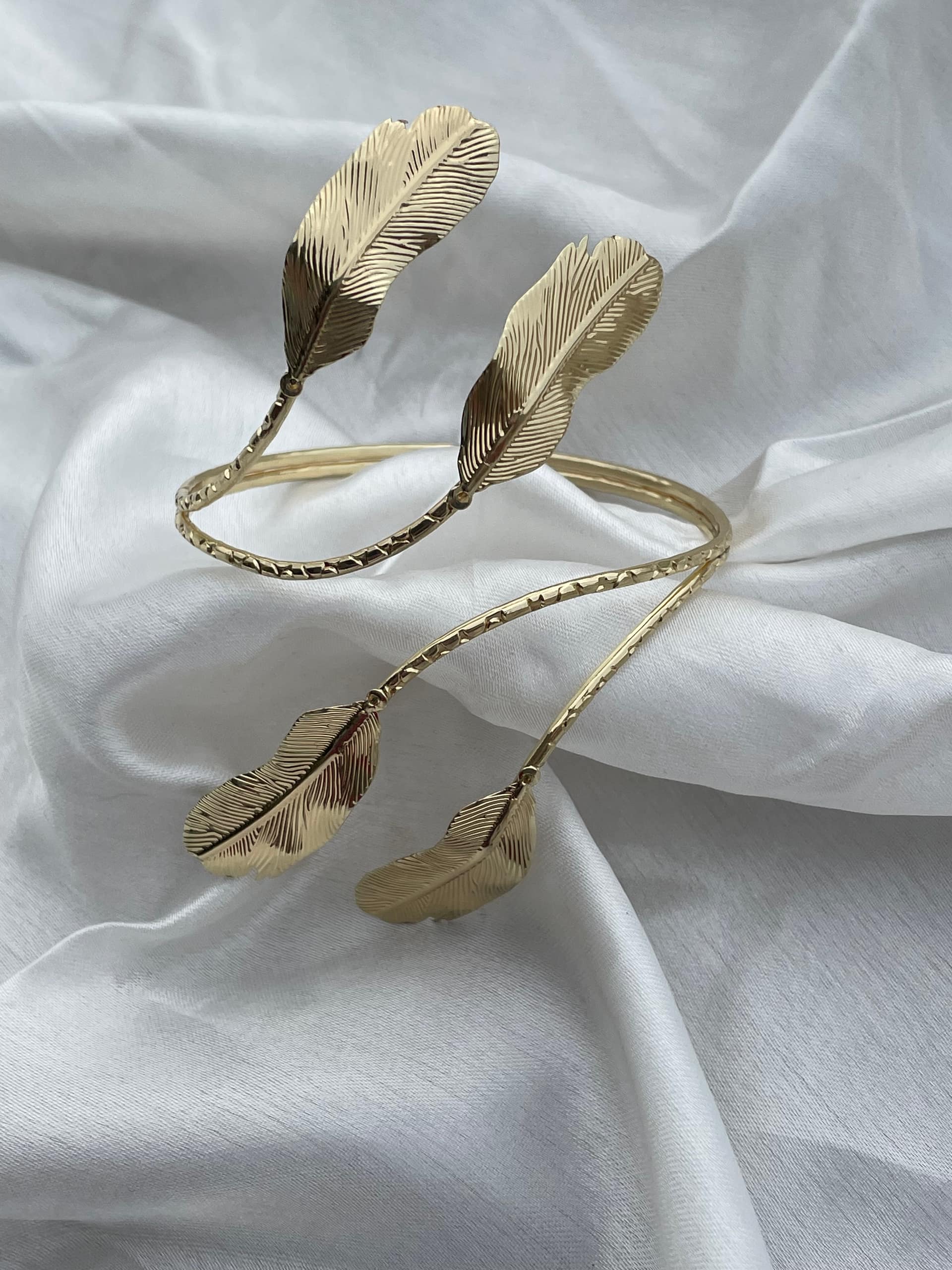 Golden Feather Arm Cuff — image 2