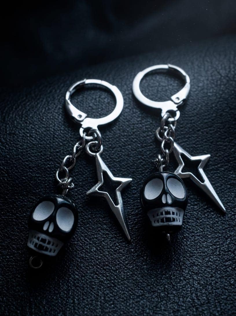 Nightfall Skull Earrings