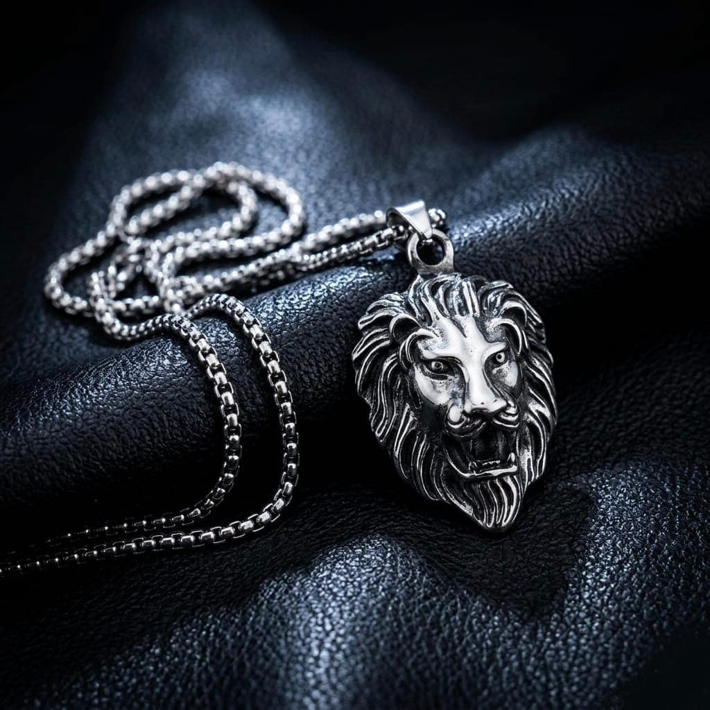 Regal Fang Lion Necklace
