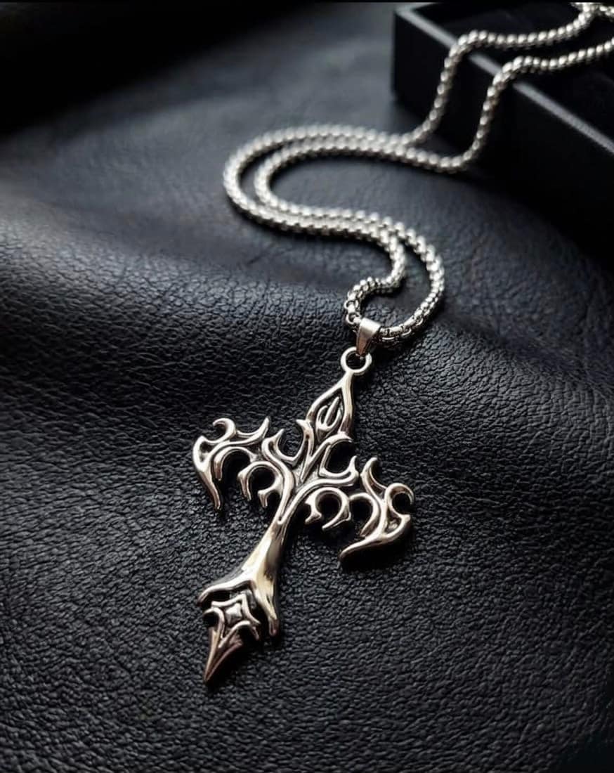 Seraphic Thorn Cross Necklace